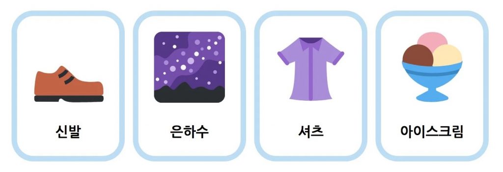 Images and Korean words