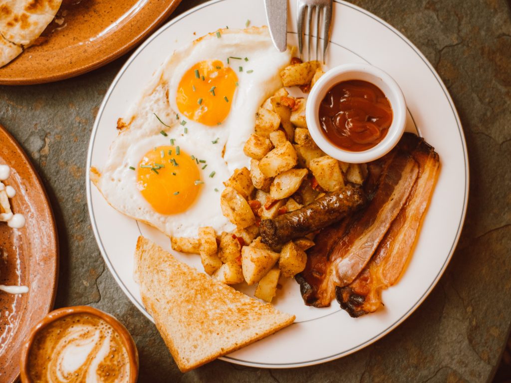 아침밥, 아침식사 단어, Traditional American Breakfast
