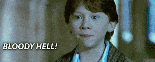 bloddy hell GIF from Harry Potter