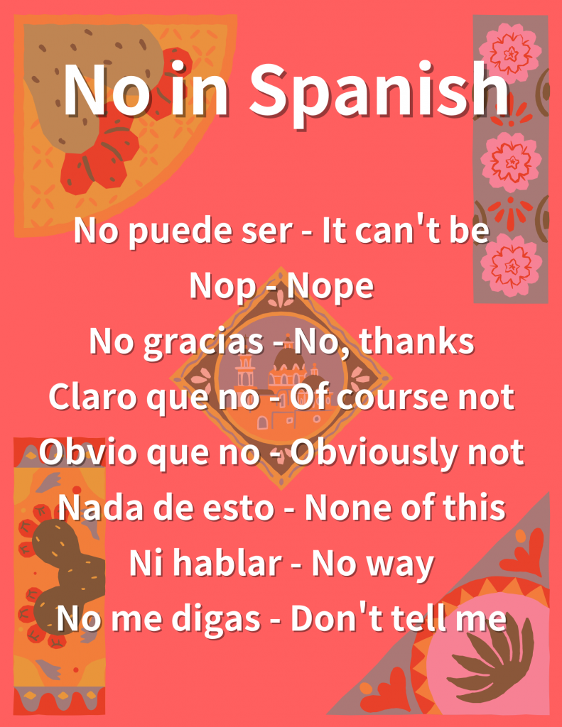 no in spanish