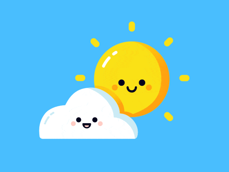 Sun with cloud GIF